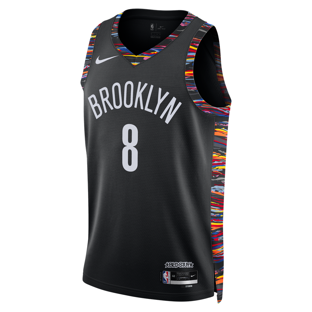 Unisex Brooklyn Nets Egor Dëmin Nike Black 2025/26 Swingman Jersey - City Edition product image 3, provided for visual