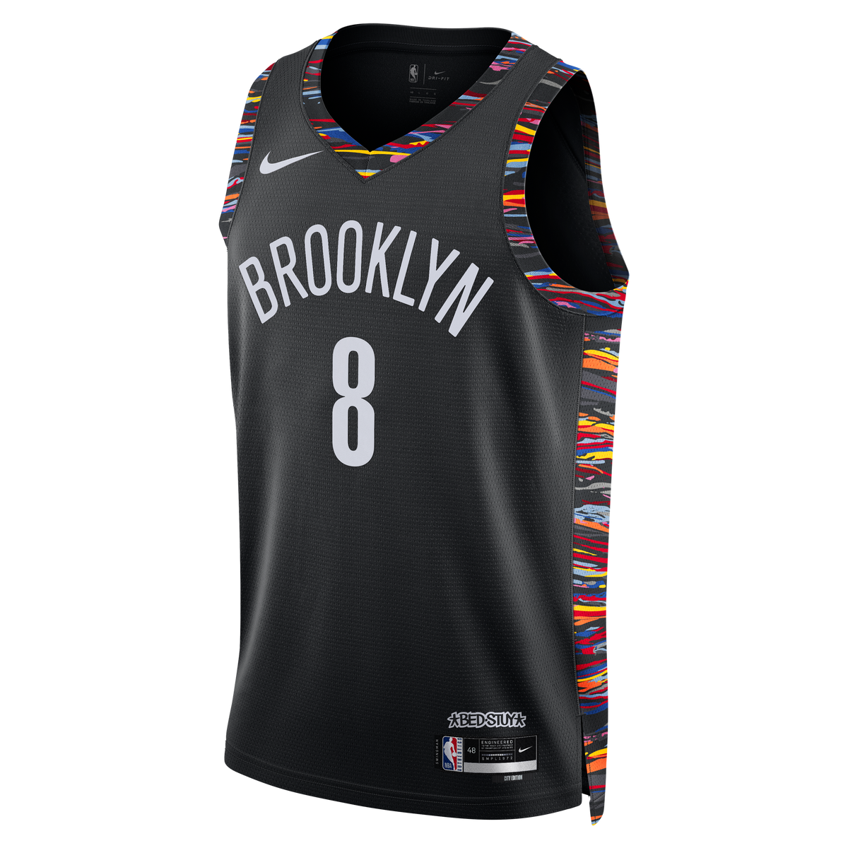 Unisex Brooklyn Nets Egor Dëmin Nike Black 2025/26 Swingman Jersey - City Edition product image 3, provided for visual