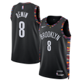 Unisex Brooklyn Nets Egor Dëmin Nike Black 2025/26 Swingman Jersey - City Edition product image 1, provided for visual