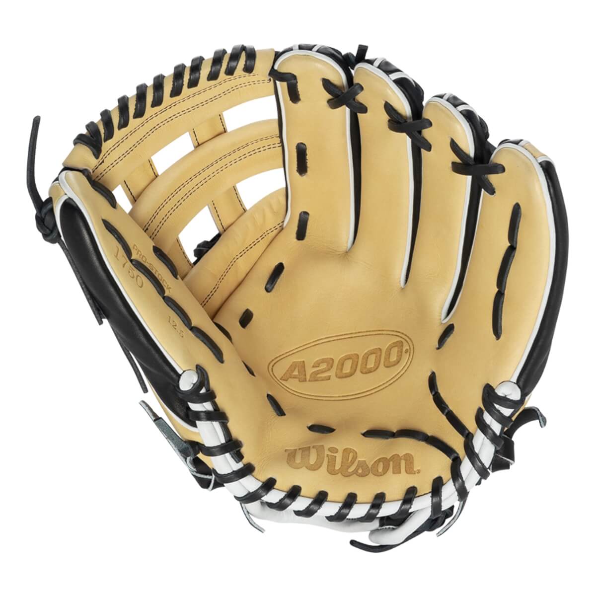 Wilson A2000 1750 12.5" Baseball Glove WBW101393125 product image 2, provided for visual reference and product detail review