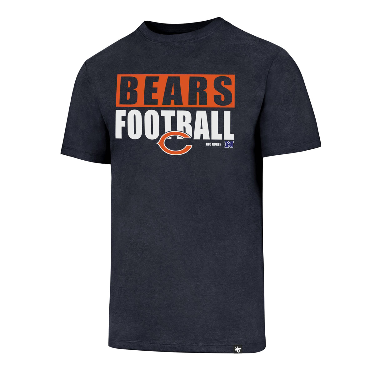 Chicago Bears Football Club T-Shirt By ’47 Brand product image 1, provided for visual reference and product detail review