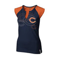 Chicago Bears Women High Pitch Split Neck T-Shirt product image 1, provided for visual reference and product detail review
