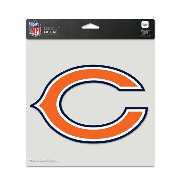 Chicago Bears 8x8 Die Cut Window Cling-full color "C" product image 1, provided for visual reference and product detail