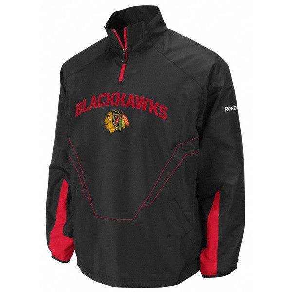 Chicago Blackhawks Black Center Center Ice 1/4 Zip Hot Jacket product image 1, provided for visual reference and product
