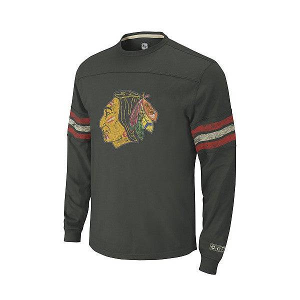 Reebok Chicago Blackhawks Classic Long Sleeve T-Shirt product image 1, provided for visual reference and product detail