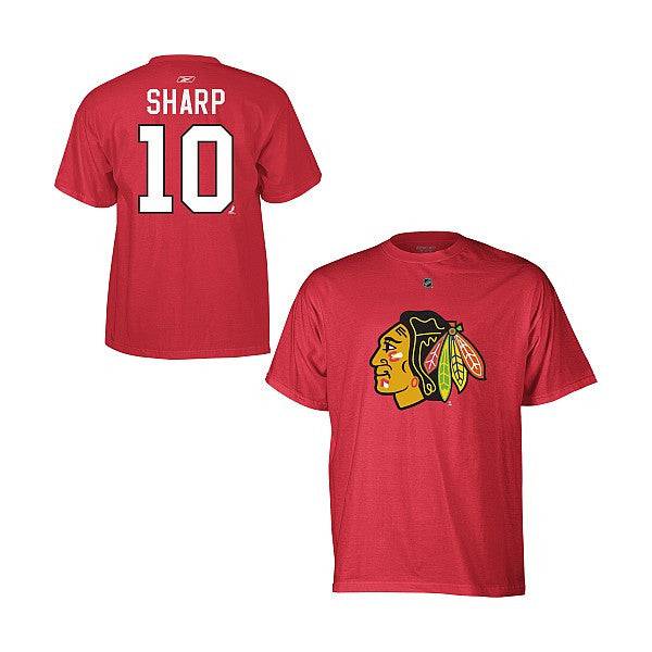 Reebok Chicago Blackhawks Patrick Sharp Youth Player Name & Number T-shirt product image 1, provided for visual reference