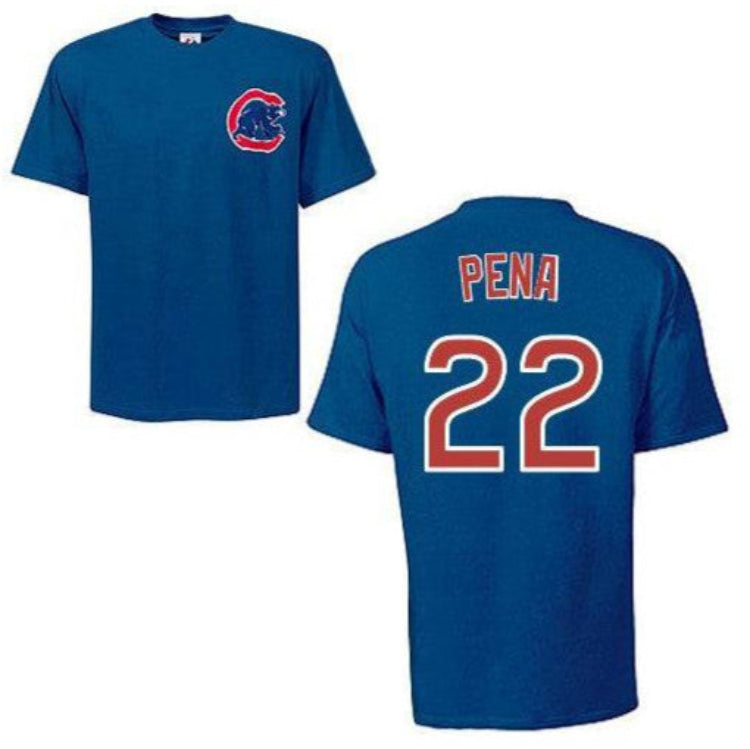 Chicago Cubs Carlos Pena Adult Player T-Shirt product image 1, provided for visual reference and product detail review