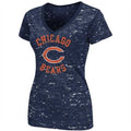 Chicago Bears Ladies Pride Playing II Premium V-Neck T-Shirt - Navy Blue product image 1, provided for visual reference and