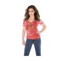 G-III Chicago Blackhawks Women Rade Crystal 'touch' by Alyssa Milano T-Shirt product image 1, provided for visual reference