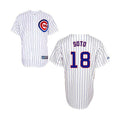 Mens Chicago Cubs Replica Geovany Soto White Home Jersey product image 1, provided for visual reference and product detail