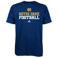 Youth Notre Dame Fighting Irish Navy adidas Navy Football Practice T-Shirt product image 1, provided for visual reference