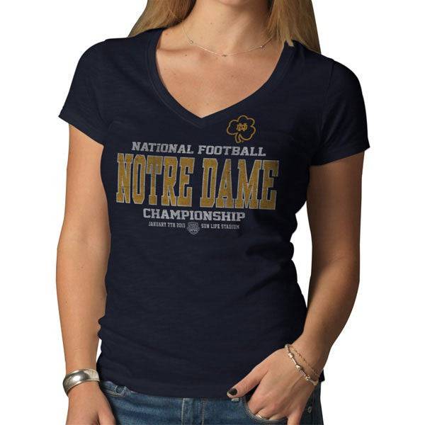 Notre Dame Fighting Irish 47 Brand Women BCS National Championship Game Scrum T-Shirt product image 1, provided for visual