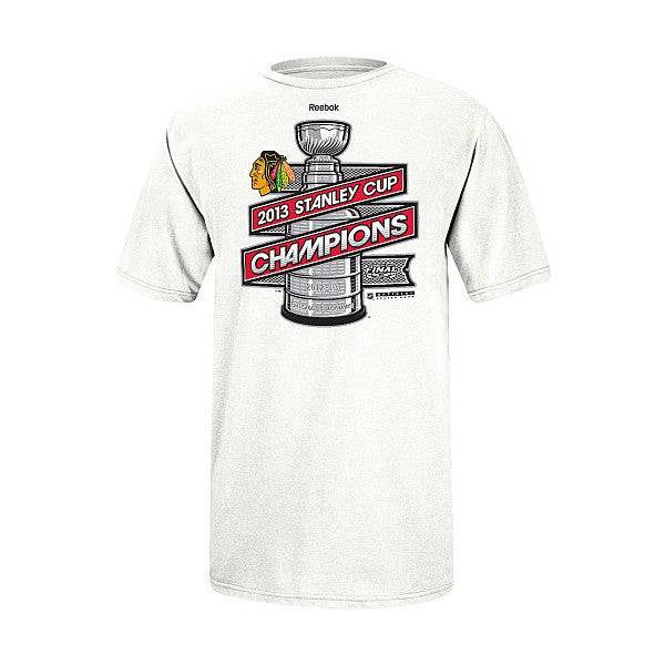 Reebok Chicago Blackhawks 2013 Stanley Cup Champions Locker Room T-shirt product image 1, provided for visual reference and