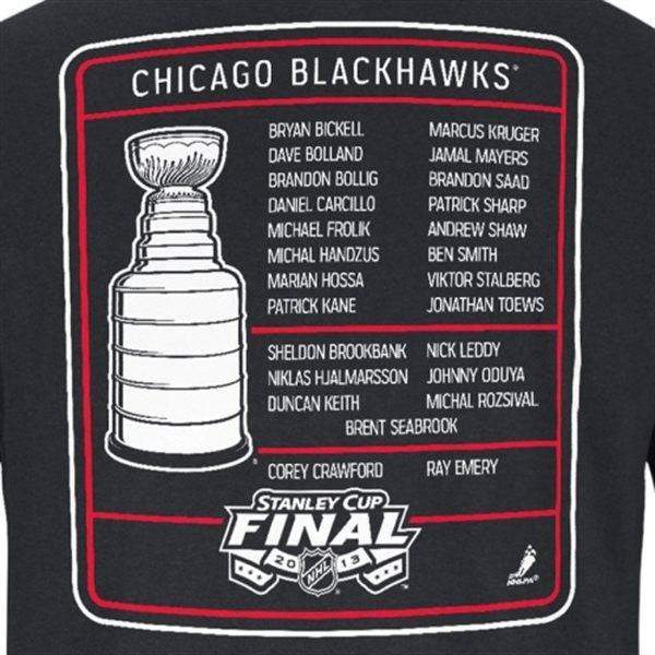 Reebok Chicago Blackhawks 2013 NHL Stanley Cup Final Champions Linear Cup T-Shirt - Black product image 2, provided for