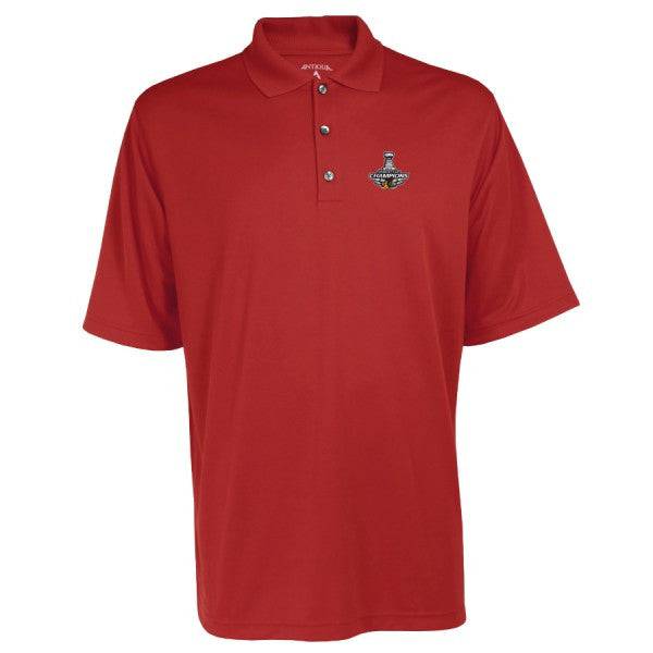 Chicago Blackhawks Antigua Men Performance 2013 Stanley Cup Champs Exceed Polo-RED product image 1, provided for visual