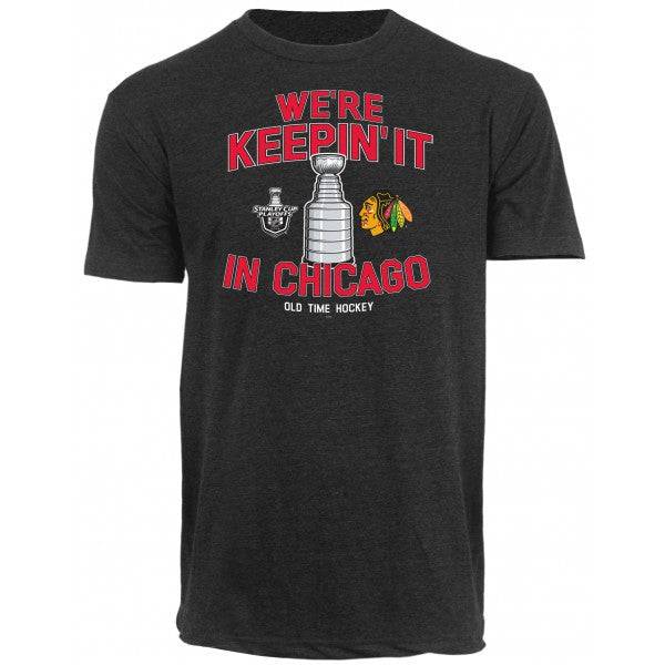 OTH Chicago Blackhawks Keepin It In Chicago T-Shirt product image 1, provided for visual reference and product detail review