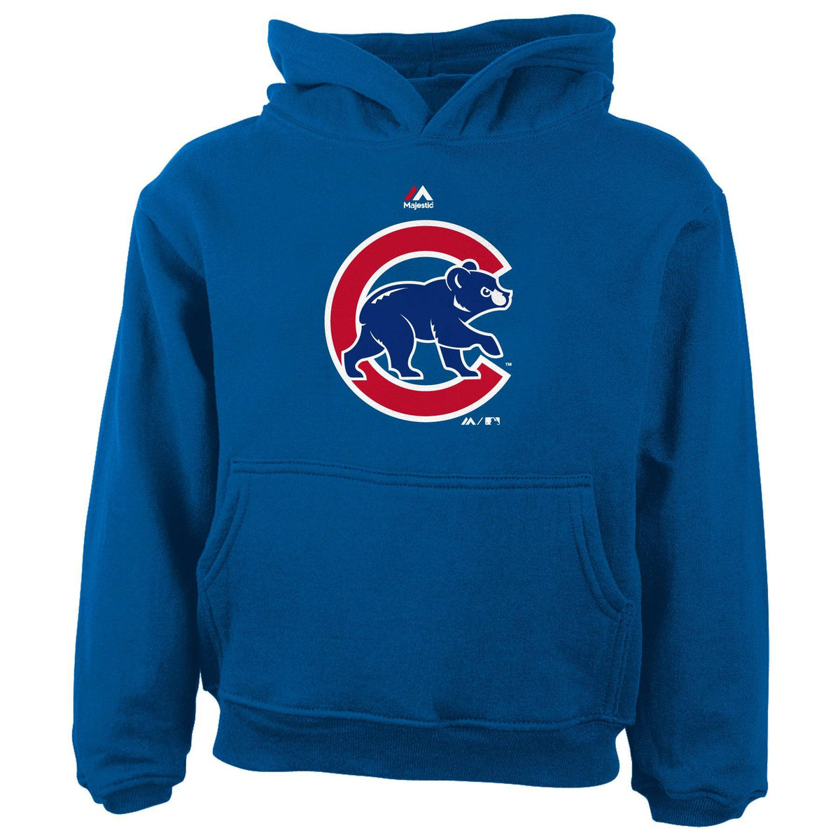 Chicago Cubs Toddler Walking Bear Logo Pullover Hoodie By Majestic product image 1, provided for visual reference and