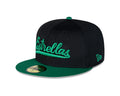 Estrellas Orientales New Era 59FIFTY Fitted Hat - Black/Kelly Green product image 1, provided for visual reference and