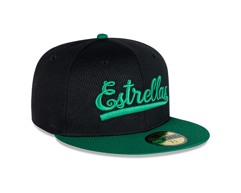 Estrellas Orientales New Era 59FIFTY Fitted Hat - Black/Kelly Green product image 2, provided for visual reference and