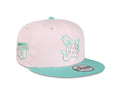 Aguilas Cibaenas New Era 9FIFTY Snapback Hat - Pink/Mint product image 1, provided for visual reference and product detail