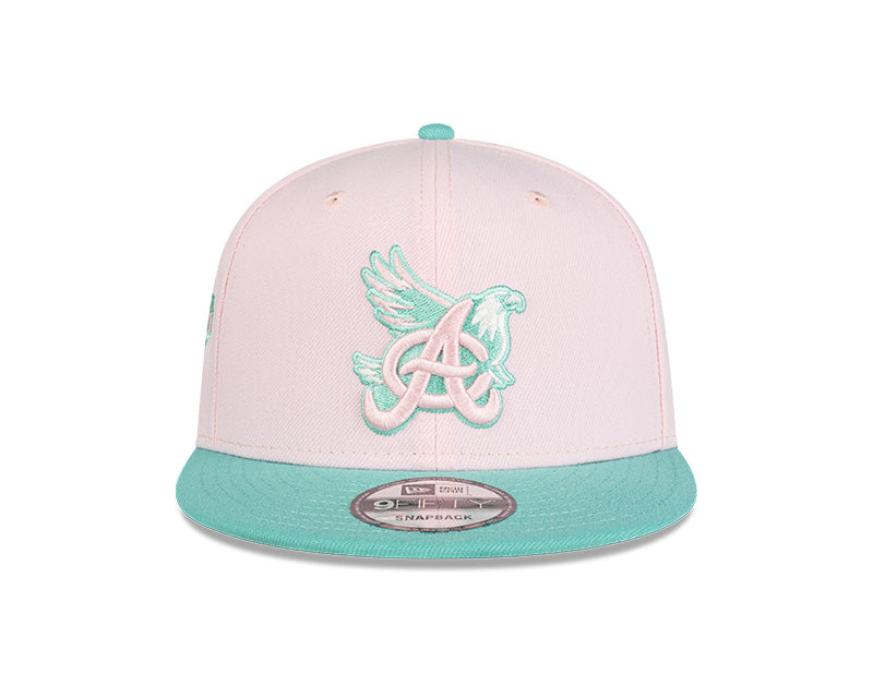 Aguilas Cibaenas New Era 9FIFTY Snapback Hat - Pink/Mint product image 3, provided for visual reference and product detail