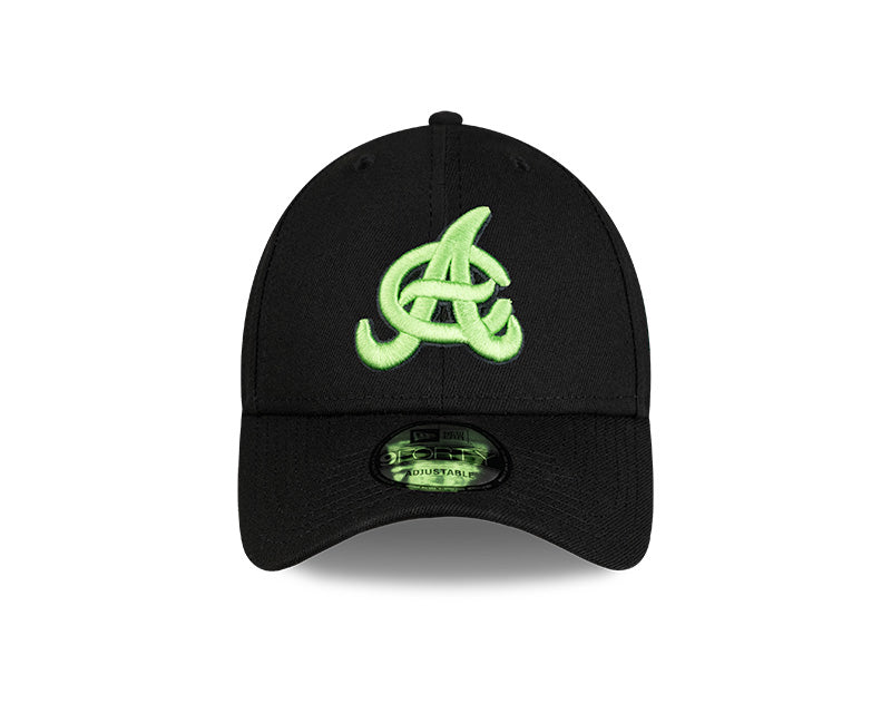 Aguilas Cibaenas New Era 9FORTY Adjustable Hat - Black/Green product image 3, provided for visual reference and product