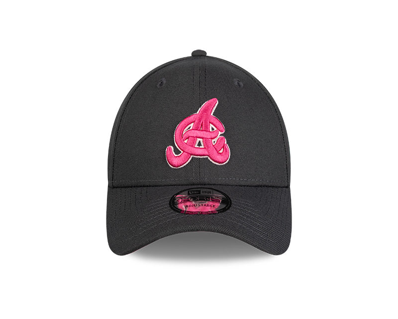 Aguilas Cibaeñas New Era 9FORTY Adjustable Baseball Hat – Dark Gray/Pink product image 3, provided for visual reference and