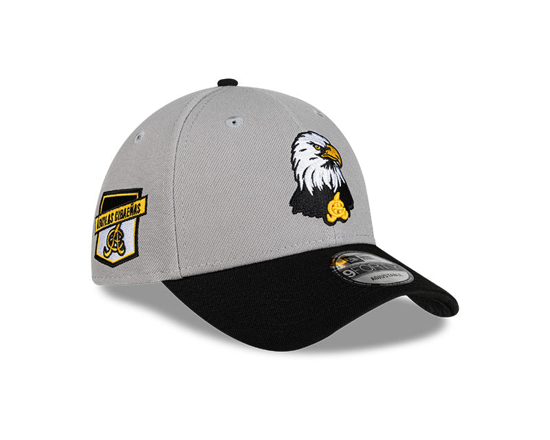 Aguilas Cibaenas New Era 9FORTY Adjustable Hat - Gray/Black product image 1, provided for visual reference and product