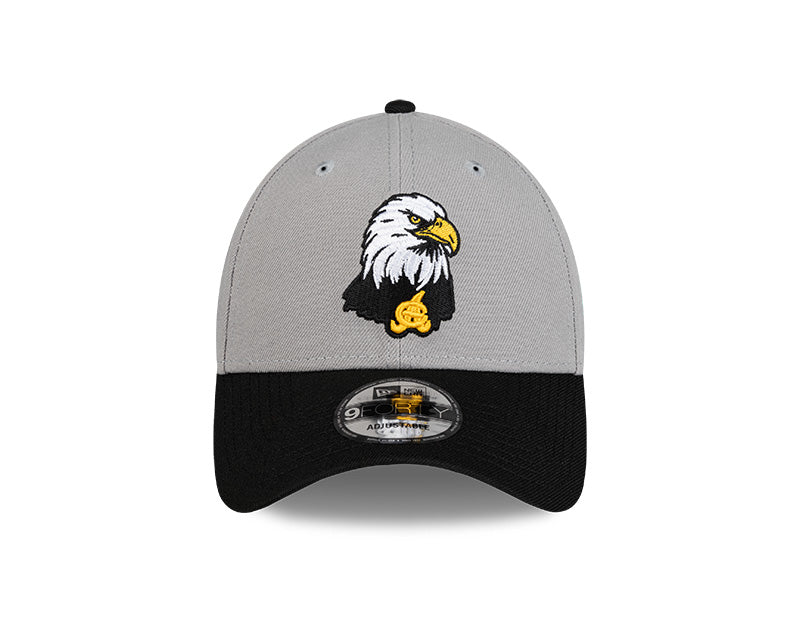 Aguilas Cibaenas New Era 9FORTY Adjustable Hat - Gray/Black product image 3, provided for visual reference and product
