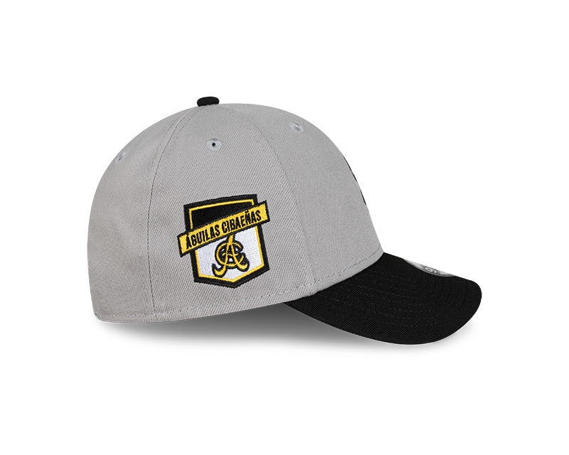 Aguilas Cibaenas New Era 9FORTY Adjustable Hat - Gray/Black product image 4, provided for visual reference and product