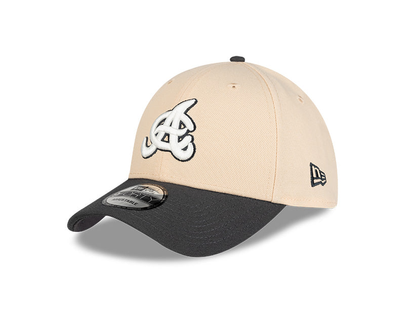 Aguilas Cibaenas New Era 9FORTY Adjustable Hat - Sand/Black product image 1, provided for visual reference and product