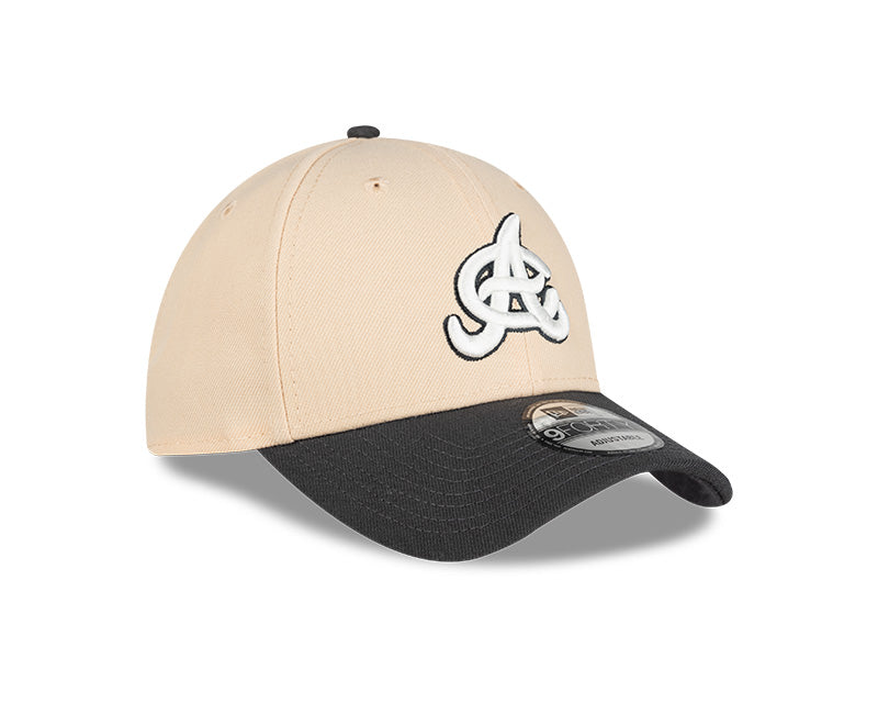 Aguilas Cibaenas New Era 9FORTY Adjustable Hat - Sand/Black product image 3, provided for visual reference and product