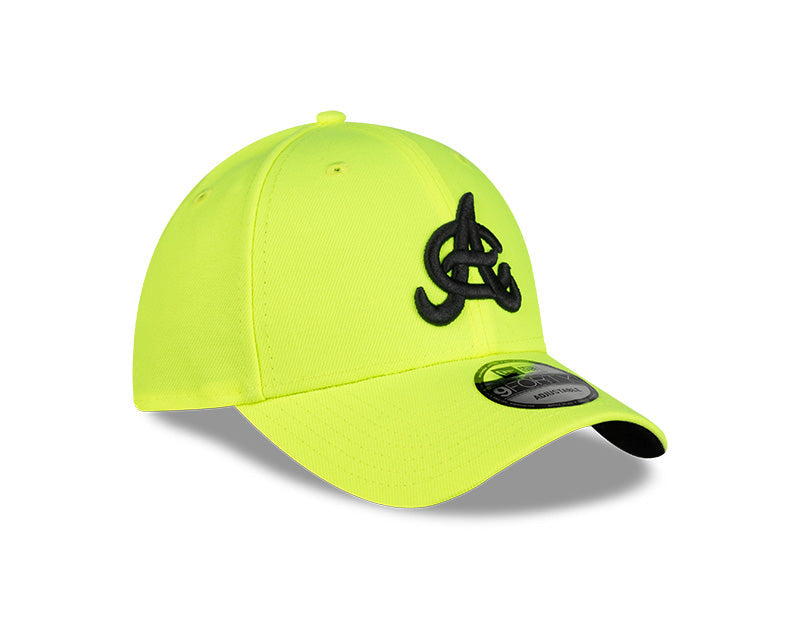 Aguilas Cibaenas New Era 9FORTY Adjustable Hat - Neon Yellow product image 2, provided for visual reference and product