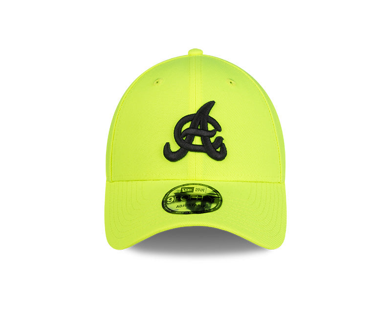 Aguilas Cibaenas New Era 9FORTY Adjustable Hat - Neon Yellow product image 3, provided for visual reference and product