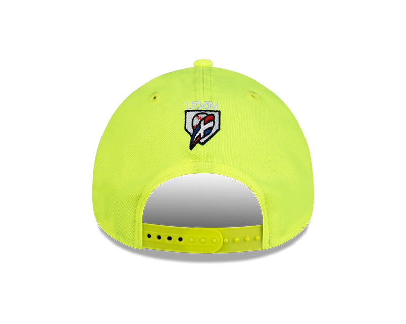 Aguilas Cibaenas New Era 9FORTY Adjustable Hat - Neon Yellow product image 4, provided for visual reference and product