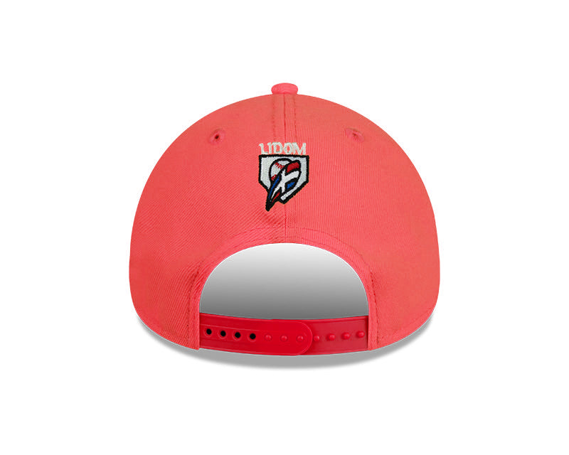 Gigantes del Cibao New Era 9FORTY Adjustable Hat - Neon Coral product image 4, provided for visual reference and product