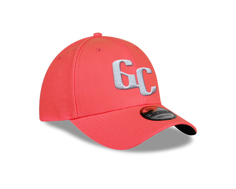 Gigantes del Cibao New Era 9FORTY Adjustable Hat - Neon Coral product image 2, provided for visual reference and product