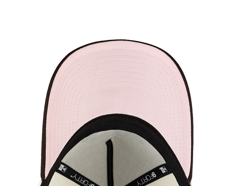 Aguilas Cibaenas New Era 9FORTY A-Frame Adjustable Hat - Beige/Pink/Black product image 4, provided for visual reference and
