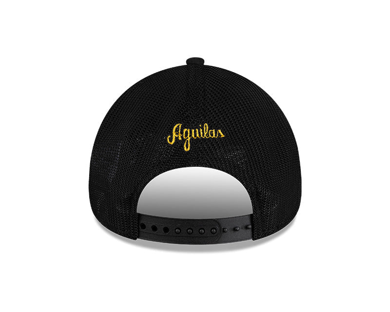Aguilas Cibaenas New Era 9FORTY A-Frame Adjustable Hat - White/Black/Gold product image 4, provided for visual reference and