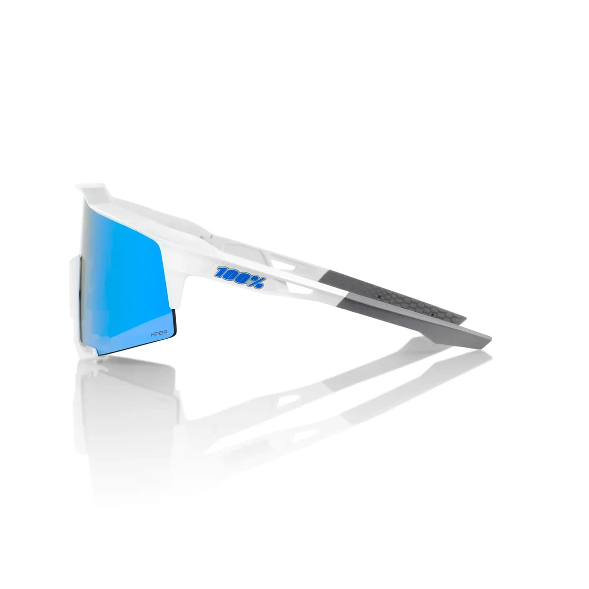 100% SPEEDCRAFT® Matte White HiPER® Blue Multilayer Mirror Lens 60007-00012 product image 3, provided for visual reference