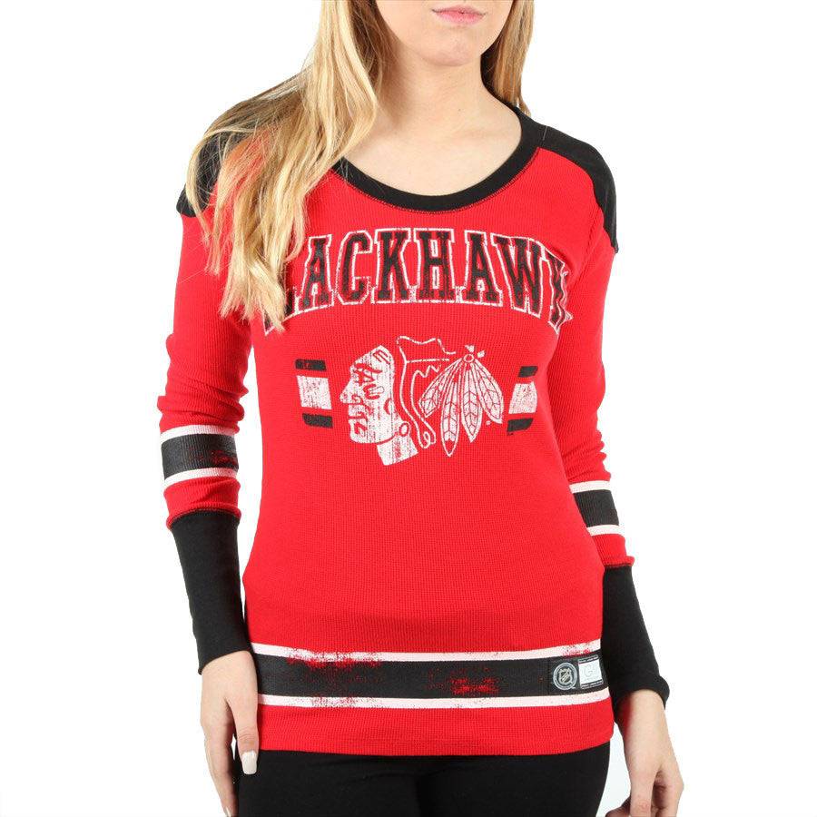 Chicago Blackhawks G-III 4Her by Carl Banks Red Power Play III Long Sleeve Thermal T-Shirt for Women product image 1,