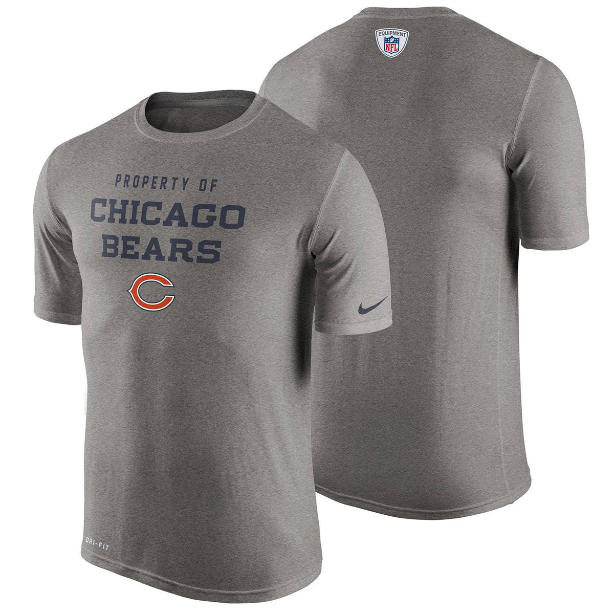 Nike Men Chicago Bears Legend Property Of T-Shirt product image 1, provided for visual reference and product detail review