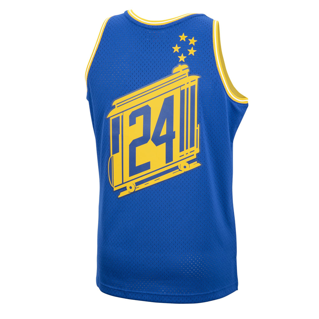 Golden State Warriors Rick Barry Mitchell & Ness Royal 1966/67 Hardwood Classics Swingman Jersey for Men product image 4,