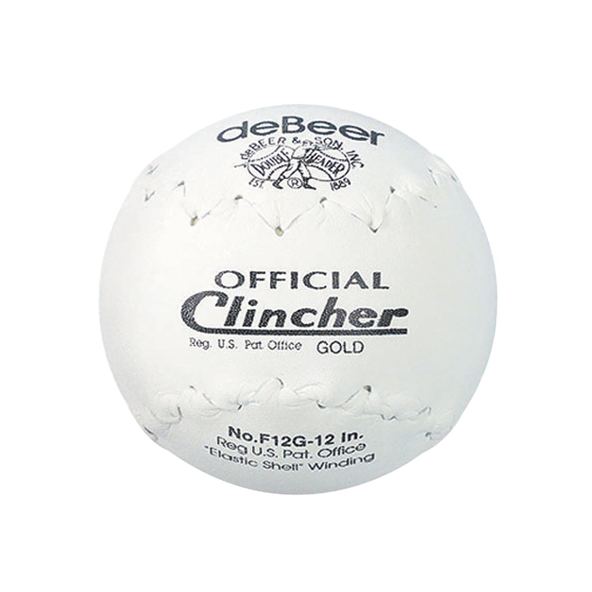 DEBEER Clincher Gold 12" Softballs – Built for Superior Performance - Dozen product image 1, provided for visual reference