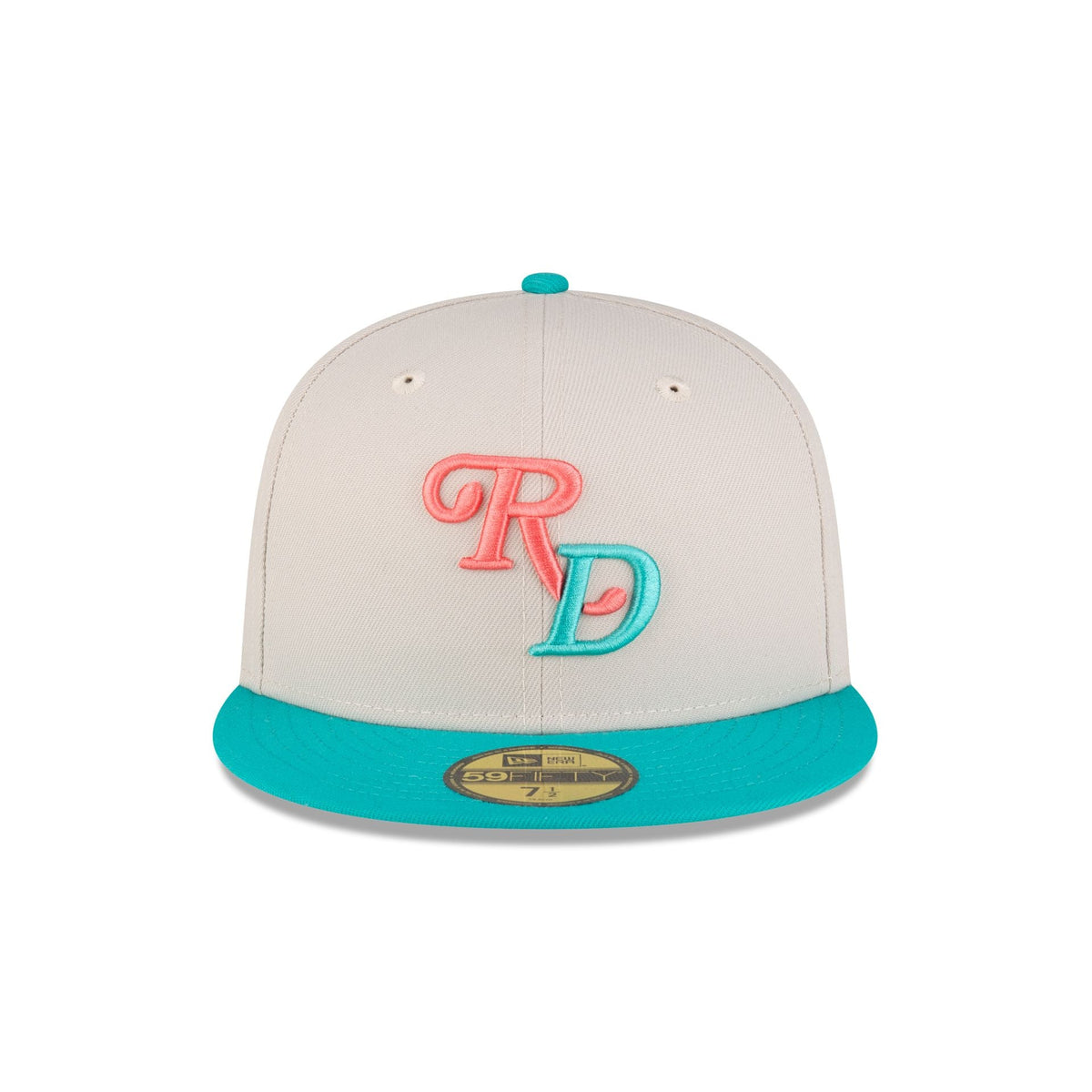 New Era 59FIFTY FEDRED República Dominicana Fitted Hat – Stone / Teal product image 1, provided for visual reference and