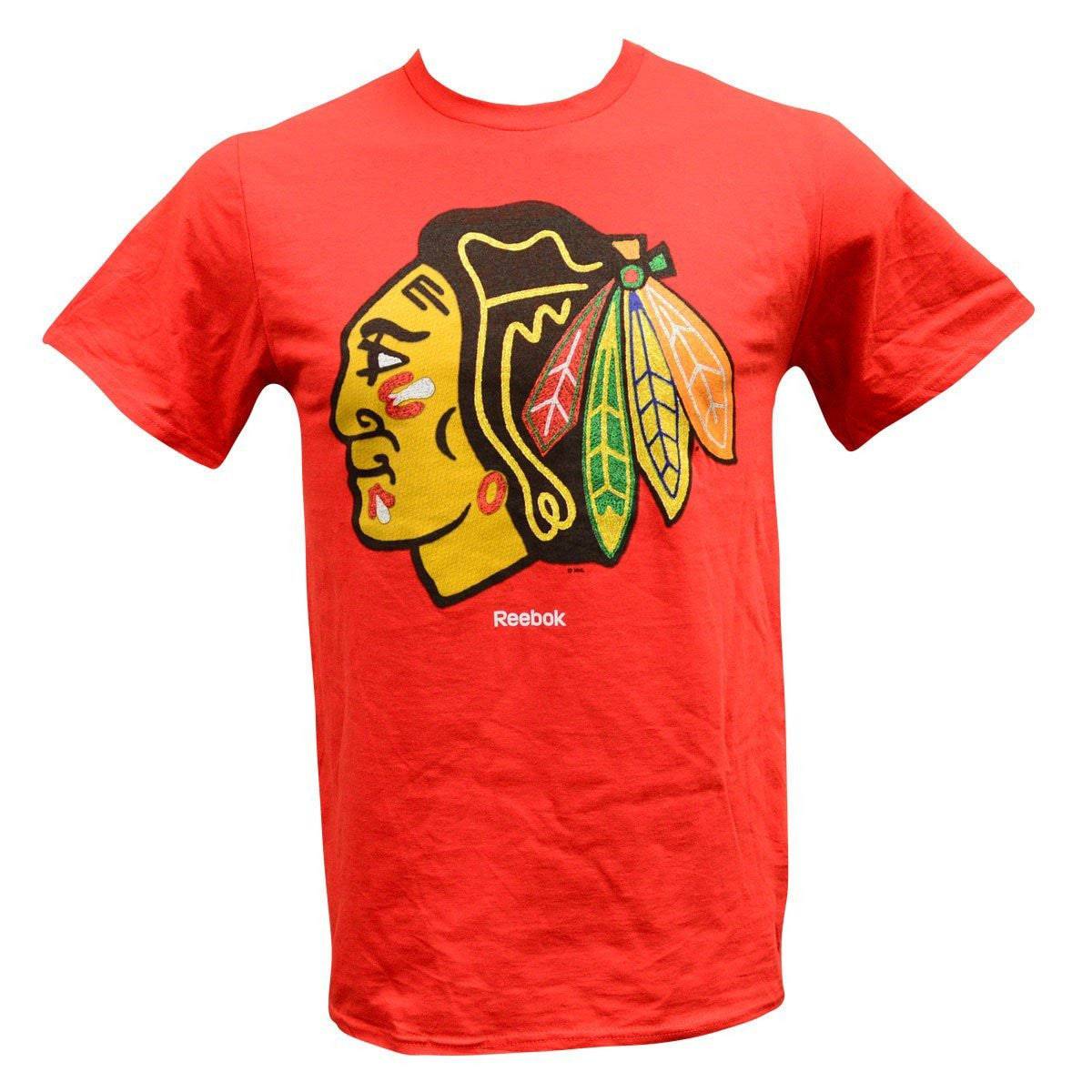 Chicago Blackhawks Sweater Emblem T-Shirt product image 1, provided for visual reference and product detail review
