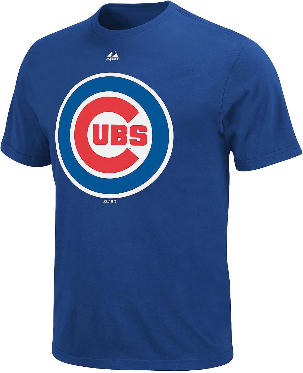 Toddler Chicago Cubs Primary Logo Short Sleeve Majestic Royal Blue T-Shirt product image 1, provided for visual reference