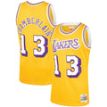 Los Angeles Lakers Wilt Chamberlain Mitchell & Ness Gold 1971/72 Hardwood Classics Swingman Jersey for Men product image 1,