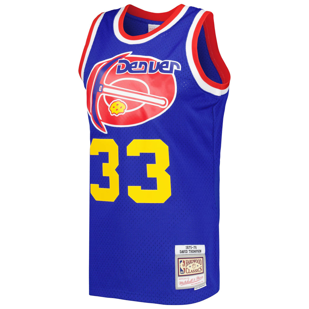 Denver Nuggets David Thompson Mitchell & Ness Royal Hardwood Classics 1975/76 Swingman Jersey for Men product image 3,