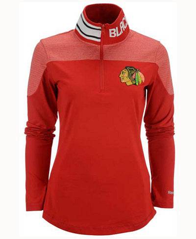 Chicago Blackhawks 1/4 Zip Red Performance Jacket for Women product image 1, provided for visual reference and product